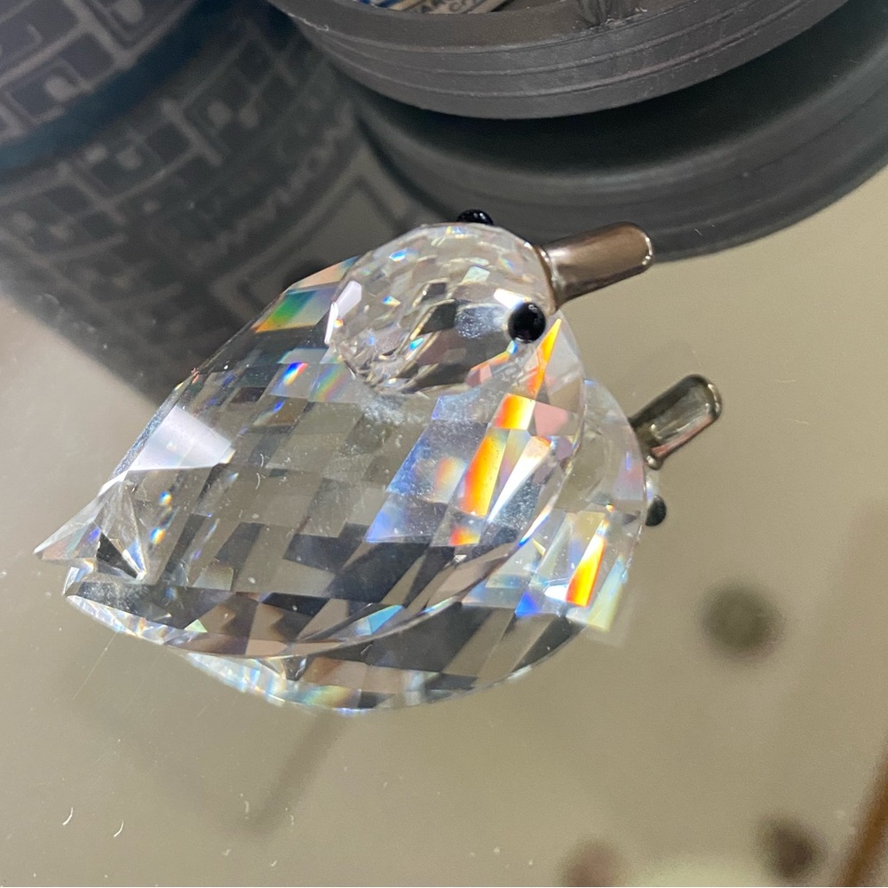 Retired Mini Swimming Duck Swarovski Silver Crystal